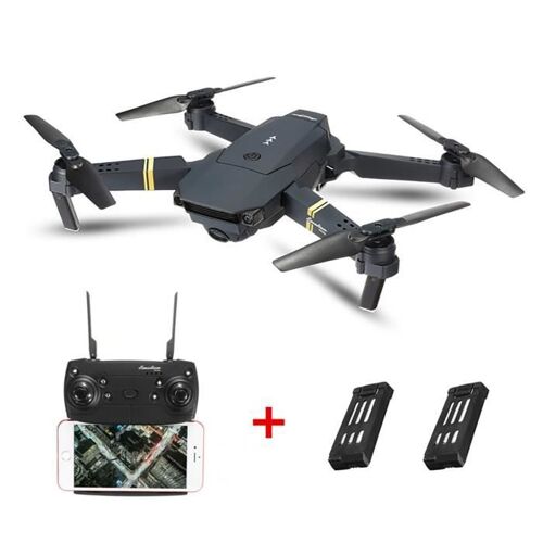 Dotopon® Eachine E58 Wifi Fpv Rc Drone 2mp Caméra 2 Batteries Kit Quadcopter Rtf Jouet Cadeau
