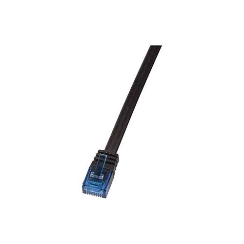 LOGILINK LogiLink Câble patch plat U/UTP, Cat. 5e, 3,0 m, noir