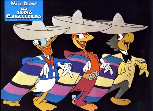 Les Trois Caballeros (The Three Caballeros) : Jeu A 9 Photos D'exploitation Cinématographique - Format 23,5x29,5 Cm - De Ferguson, Geronimi Avec Miranda, Molina, Dora Luz, Disney Animation - 1944