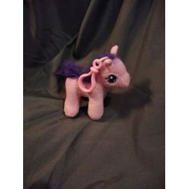Peluche Porte Cles Petit Poney Rose Violet