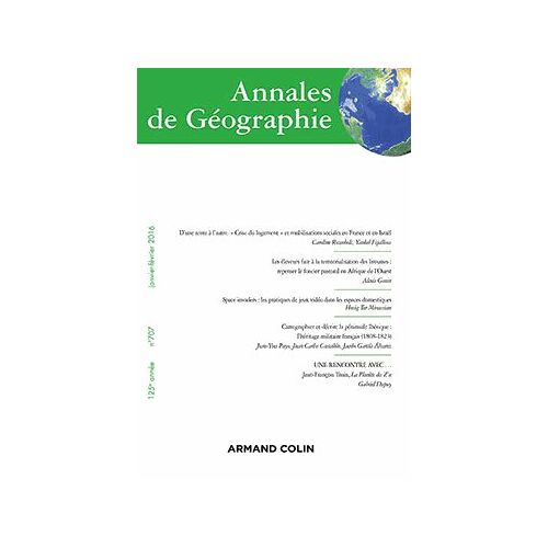 Annales De Géographie N° 707, 1/2016