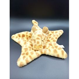 Doudou plat girafe - étoile - Keeleco