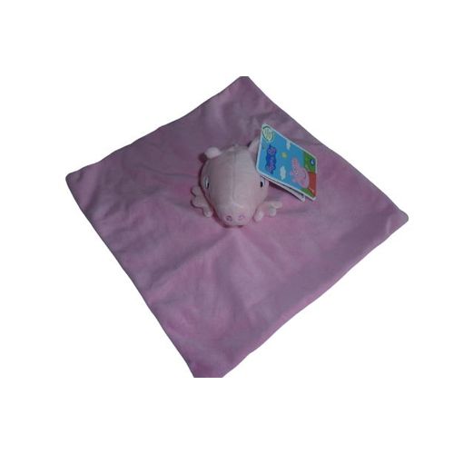 Doudou cochon Peppa Pig plat rose neuf Sambro