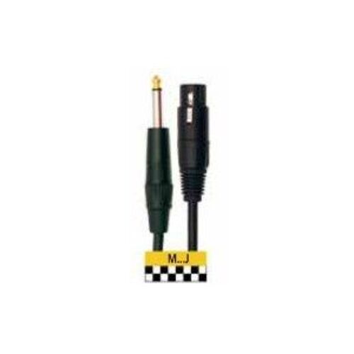 M01JX - Cable Microphone Standard Profile Jack Mono Mâle/XLR Mâle 1m