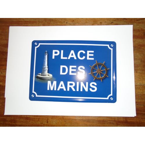 Plaque Métal Place Des Marins