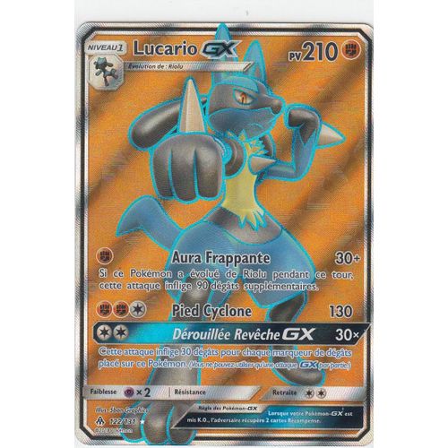 Lucario Gx - Holo - Sl06 - Lumière Interdite - 122/131 - Carte Pokemon Française