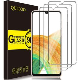 3 Pièces Compatible Avec Samsung Galaxy A33 5g Galaxy A32 4g Galaxy A31 Galaxy M32 Verre Trempé, Protecteur D'écran Ultra Résistant Dureté 9h Sans Bulles Film Protection Écran