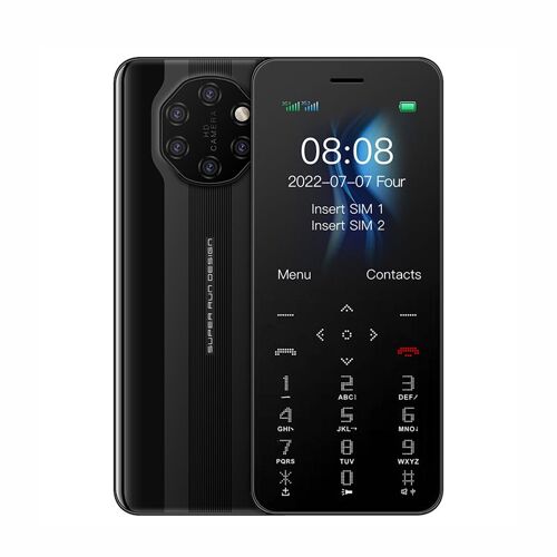 SOYES S10W Petit Telephone 1.77 Pouces 1000mAh Double SIM Camera Arriere MP3 FM Lampe de Poche 2G Telephone Noir