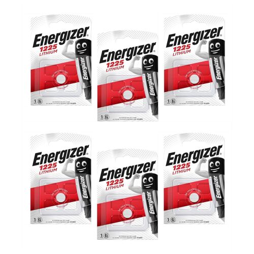 ENERGIZER Lot de 6 Blisters de 1 Pile Lithium CR 1225 3V