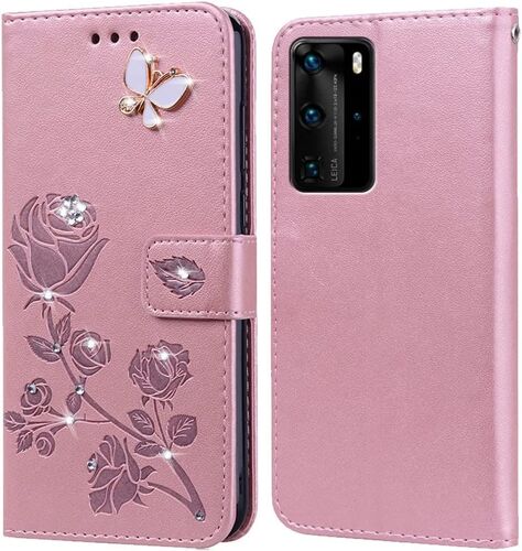 Coque Pour Huawei P40 Pro/P40 Pro Plus Housse,Fonction De Support,Fente Pour Carte,Tpu,Flip Case Pour Huawei P40 Pro(6.58"")