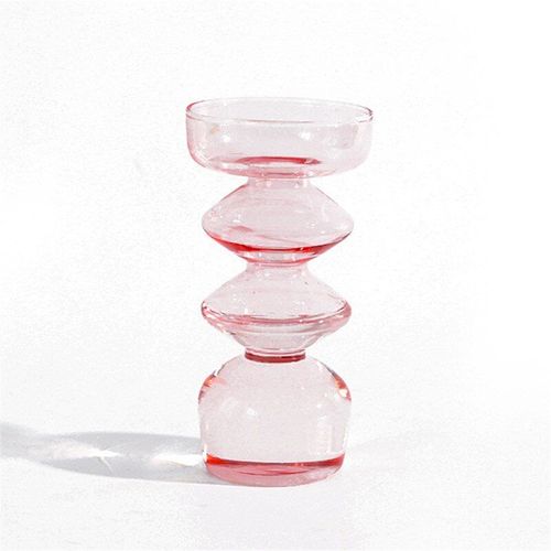 Rose diamant - Vase nordique en verre Transparent, petite bouteille en verre pour plante hydroponique, décoration de salon, Vase de fleurs séchées