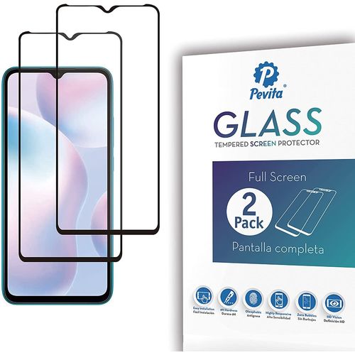 Pevita Protecteur D'écran Compatible Xiaomi Redmi 9a 2 Packs Verre Trempé Xiaomi Redmi 9a. Pas De Bulles, Installation Facile.