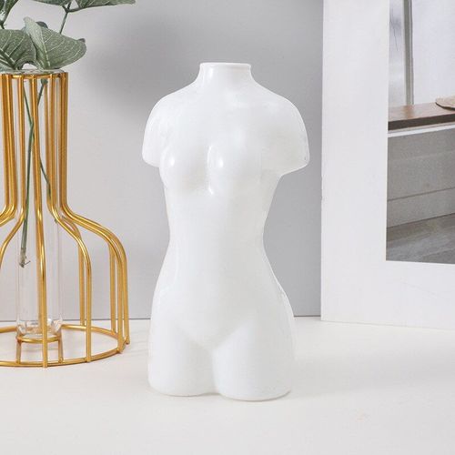 Blanc - Vase en verre à fleurs séchées pour femme, Design artistique, décoration de maison en résine, accessoires de Table de salon