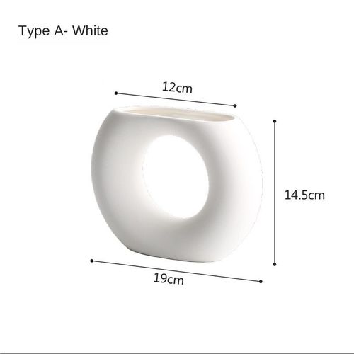Type A- blanc - Vase en céramique minimaliste nordique Simple et élégant, Arrangement créatif de fleurs séchées, ornements, ameublement de la maison