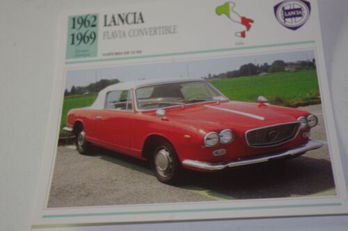 Lancia Flavia Convertible 1962 1969 - Fiche Caractéristiques Auto Voiture Automobile.