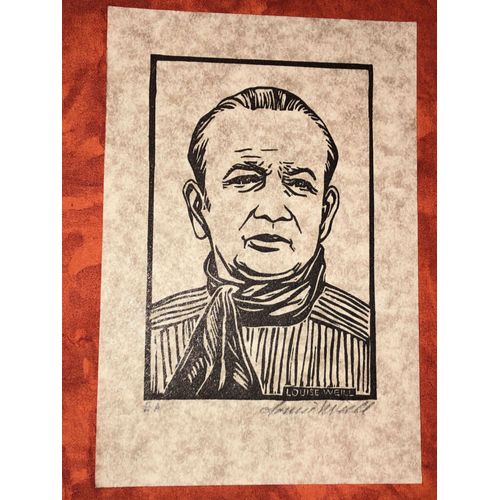 Portrait De Marcel Pagnol Par Louise Weill- (Estampe Originale Signée Et Numérotée)
