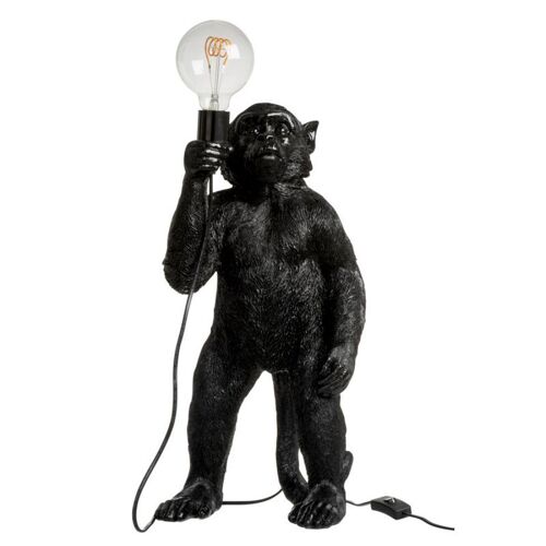 Lampe À Poser Design "Singe Debout" 51cm Noir