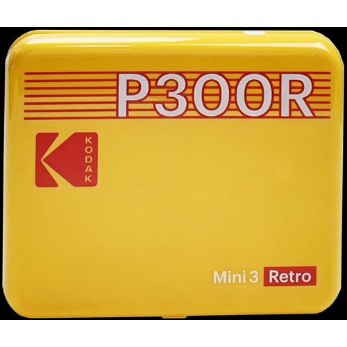 Mini imprimante connectée KODAK Mini 3 Retro Instant Square Jaune - format carré 3x3" - Bluetooth