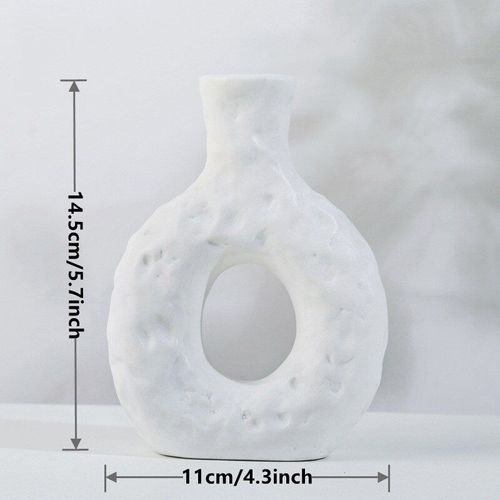 Blanc - Vase à fleurs séchées en céramique, décoration nordique, pour la maison, salon, chambre à coucher