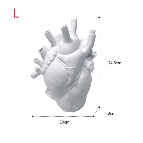 Blanc l - Vase À Fleurs Séchées En Résine, Décoration De Maison, En Forme De C¿ur, Art Corporel, Artisanat, Comptoir, Pot De Fleurs, Décor De Salon