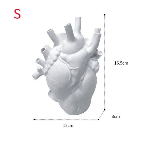 Blanc - Vase À Fleurs Séchées En Résine, Décoration De Maison, En Forme De C¿ur, Art Corporel, Artisanat, Comptoir, Pot De Fleurs, Décor De Salon