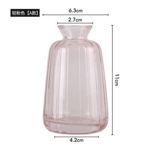 Un rose - Vase à fleurs sèches en verre Transparent, style nordique, décoration pour la maison, pour la chambre à coucher