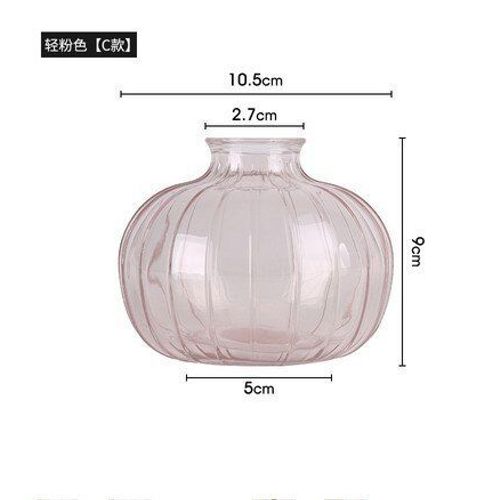 C rose - Vase à fleurs sèches en verre Transparent, style nordique, décoration pour la maison, pour la chambre à coucher