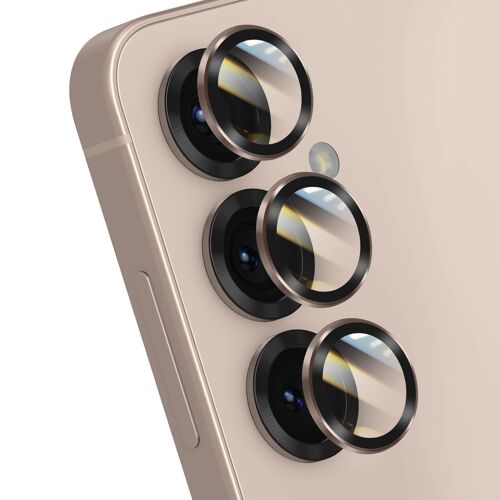 Protection d'Objectif Caméra pour Galaxy S24 / S25 Série Premium Forcell Rose champagne