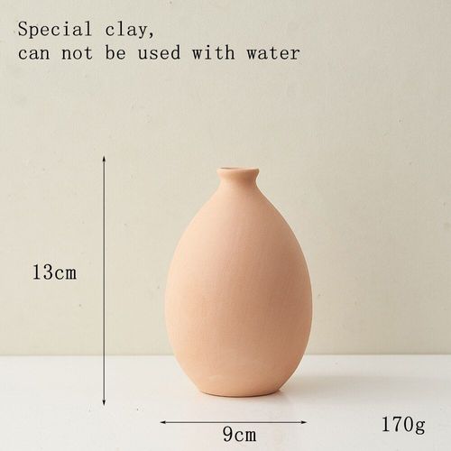 Orange D - Vase Décoratif Simple En Céramique, Blanc, Pour La Maison, Le Bureau, Le Salon