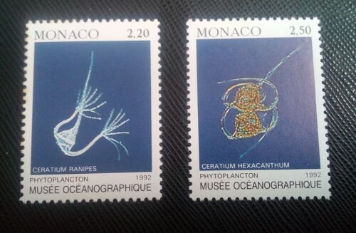 Timbre Monaco Y T 1850 / 1851 Série: Marine-Protection : Phytoplancton 1992 ( 160906 )