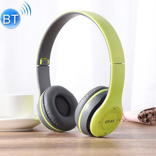 Casque Bluetooth Pliable Sans Fil, Support MP3 FM Appel, Autonomie 18h, Charge 2h Vert YONIS