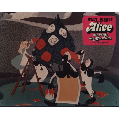 Alice Au Pays Des Merveilles - Alice In Wonderland - Walt Disney : Photo Plastifiée D'exploitation Cinématographique - Format 23,5x29,5 Cm - De Hamilton Luske, Wilfred Jackson & Clyde Geronomi - 1951