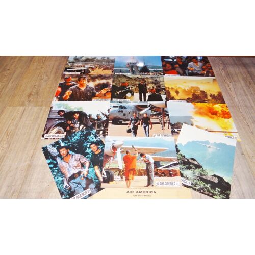 Air America : Jeu De 12 Photos D'exploitation Cinématographique - Format 21x27 Cm - De Roger Spottiswoode Avec Mel Gibson, Robert Downey Jr., Nancy Travis, Ken Jenkins - 1990