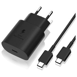 Chargeur Rapide 25w + Cable Usb-C Usb-C Pour Samsung S22 5g / S22 Plus 5g / S22 Ultra 5g / S21 Fe 5g / S21 / S21 Plus/ S21 Ultra/ S20 Fe/ S20 / S20 Plus/ S20 Ultra/ Note 20 / Note 20 Ultra Phonillico©