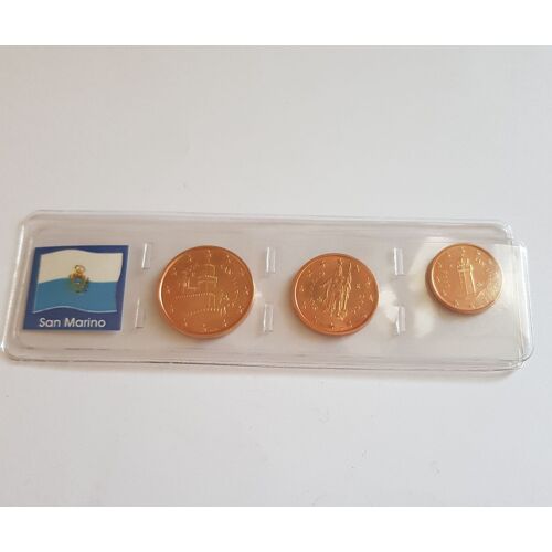 Lot De 3 Pièces ( 0,1ct 0,2 Cts Et 0,5ct) Saint Marin 2006