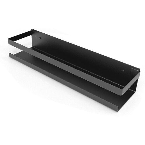 Etagère Douche, Etagere Salle de Bain Sans Percage, Serviteur de Douche, Porte Savon Douche en Acier Inoxydable, Rangement Panier Cuisine Noir mat - 30cm