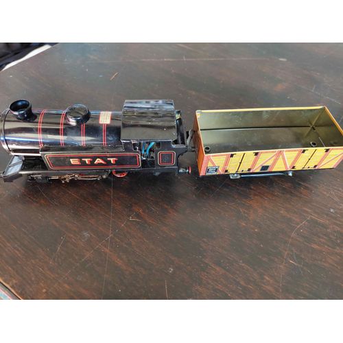 Locomotive Miniature Electrique Entierement En Metal / 402356 A Hornby Pour Hachette / Loco Etat Avec Wagon France Sncf Ttuw 152728-Hachette