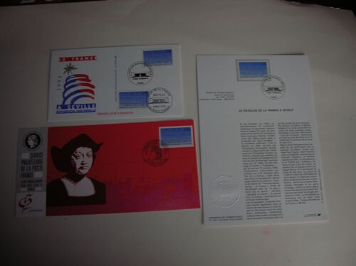 Notice Philatelique Pavillon De La France A Seville Et Autres Documents