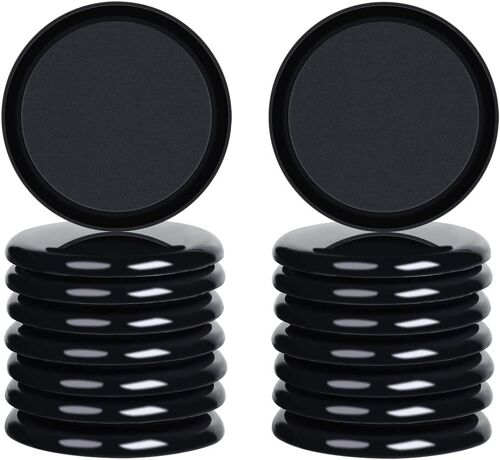 Teflon Furniture Sliders 89 Mm, Pack Of 16 Furniture Sliders 3.5 Inch, Sliding Slider For Easy And Sturdy Movement, Furniture Slider For Carpet 9 Cm, Round Black