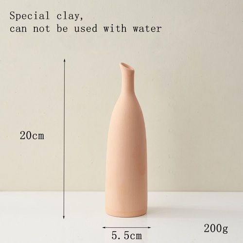 Orange-20 cm - Petits Vases Minimalistes en Céramique Décoration Nordique pour la Maison, Tablette Basse, Pot de Fleurs Séchées, pour Table à Manger