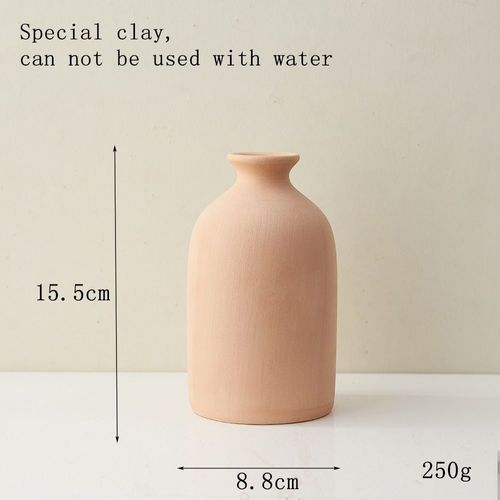 Orange-5.5 cm - Petits Vases Minimalistes en Céramique Décoration Nordique pour la Maison, Tablette Basse, Pot de Fleurs Séchées, pour Table à Manger