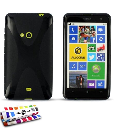 COQUE NOKIA LUMIA 625 " LE X " NOIR SILICONE SOUPLE (TPU)