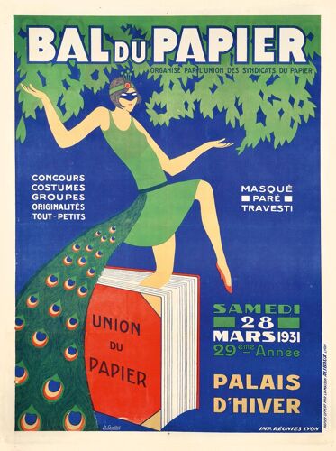 Affiche Bal Papier 1931