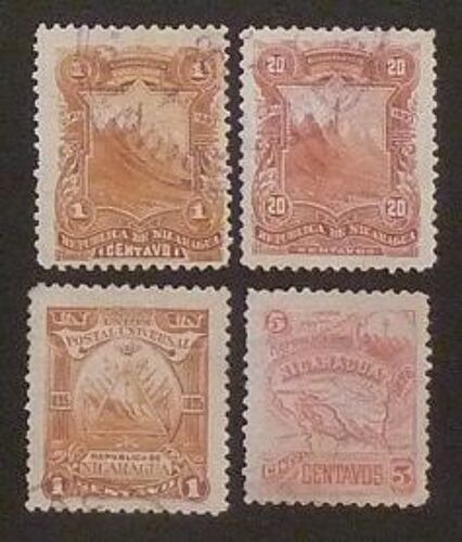 Nicaragua Oblitéré N°50-51-71-83 Lot De 4 Timbres De 1893-96