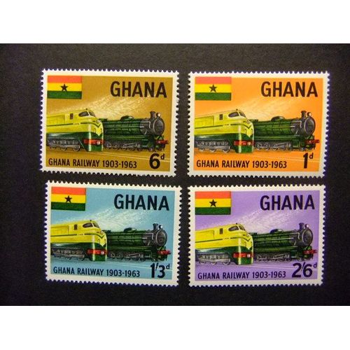 Ghana 1963 60 Anniversaire Des Chemins De Fer Ghanéens Yvert 148 / 51 ** Mnh