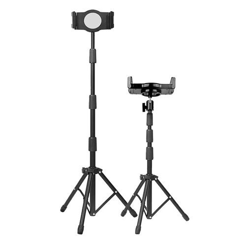 Support De Tablette Réglable Trépied Support De Sol Support De Montage En Direct Pour 4-13 Pouces Pour Ipad Air Pro 12.9 Xiaomi Tab Pc Support Paresseux.Black.