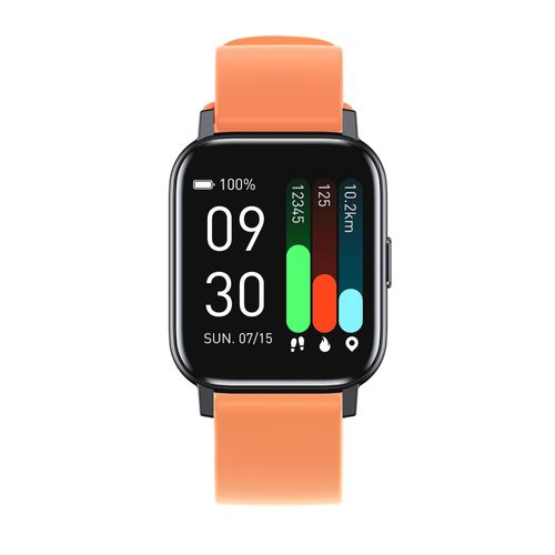 Montre Connectee Femmes Homme Gts1 - Ecran Tactile Full Hd Avec Fonction De Surveillance De La Santé Et Plusieurs Modes Sportifs, Avec Étanchéité - Orange