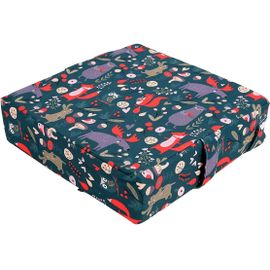 Réhausseur Coussin De Siège Chaise Enfant Portable Coussin Chaise Haute Bébé Carré Rehausseur De Siège (Forêt)