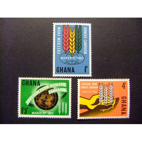 Ghana 1963 Campaña Contra El Hambre Fao Yvert 124 / 26 ** Mnh