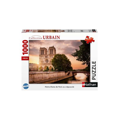 PUZZLE 1000 PIÈCES NATHAN NOTRE DAME DE PARIS AU CRÉPUSCULE